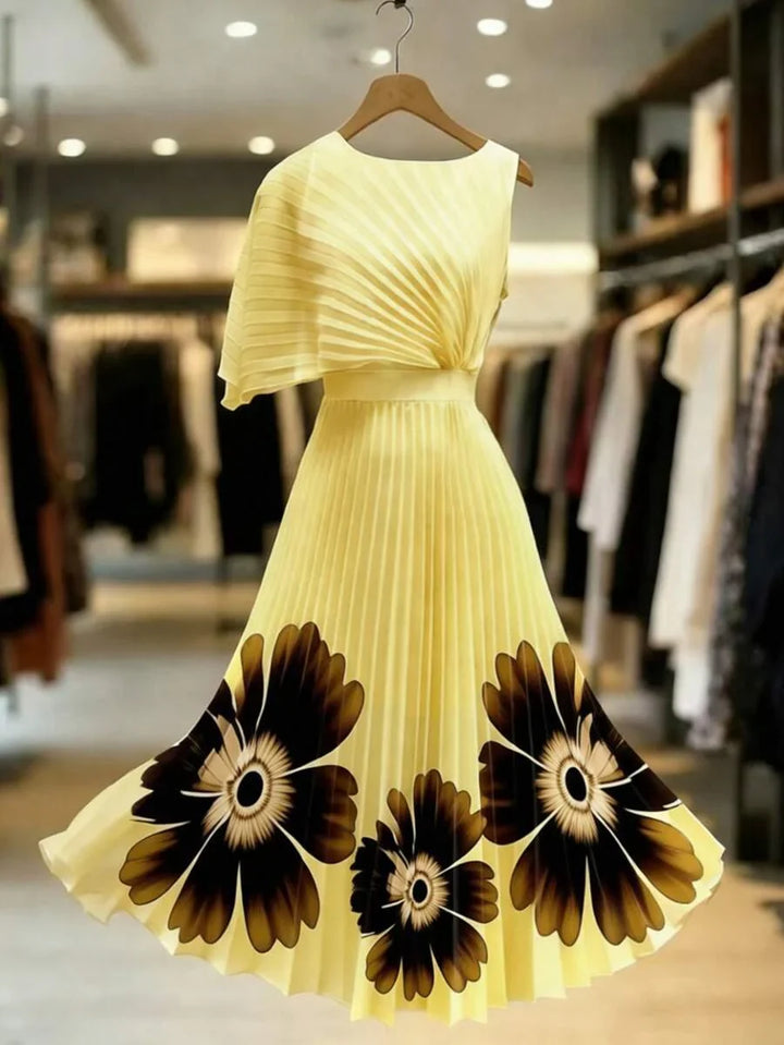 Anna | Pleated Midi Dress