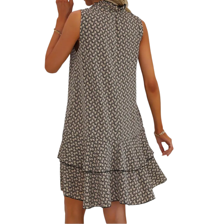 LYSA™ – Boho Printed Tiered Bow Dress