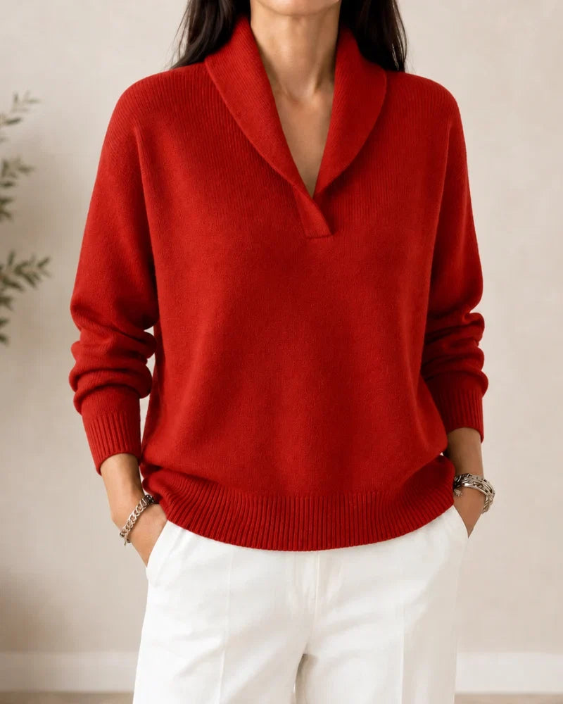 ANTONINE | SOFT V-NECK JUMPER FOR WOMEN