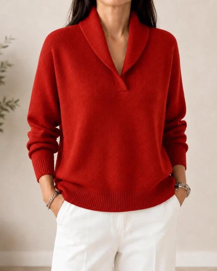 ANTONINE | SOFT V-NECK JUMPER FOR WOMEN