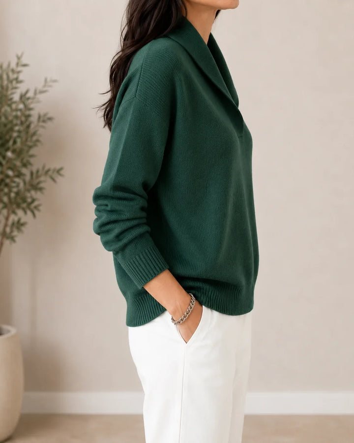 ANTONINE | SOFT V-NECK JUMPER FOR WOMEN