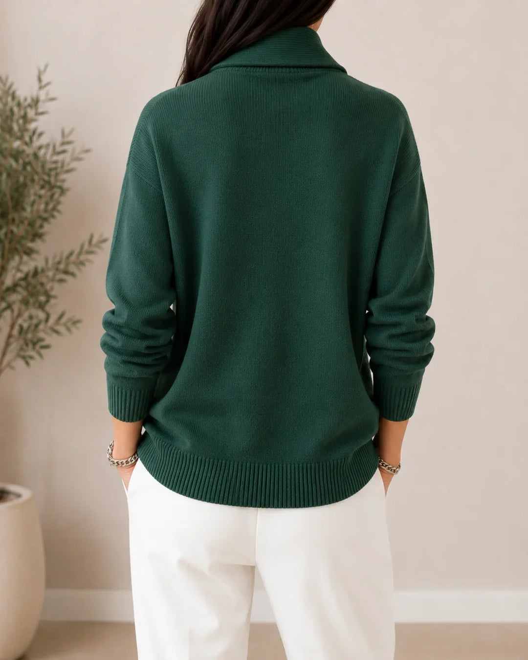 ANTONINE | SOFT V-NECK JUMPER FOR WOMEN