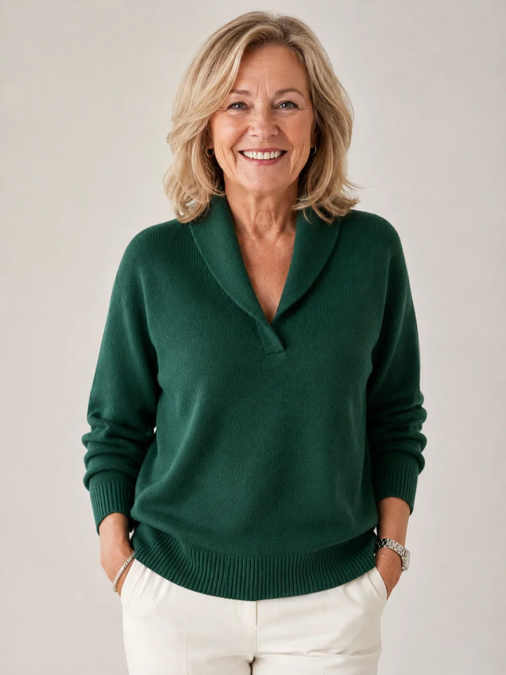 ANTONINE | SOFT V-NECK JUMPER FOR WOMEN