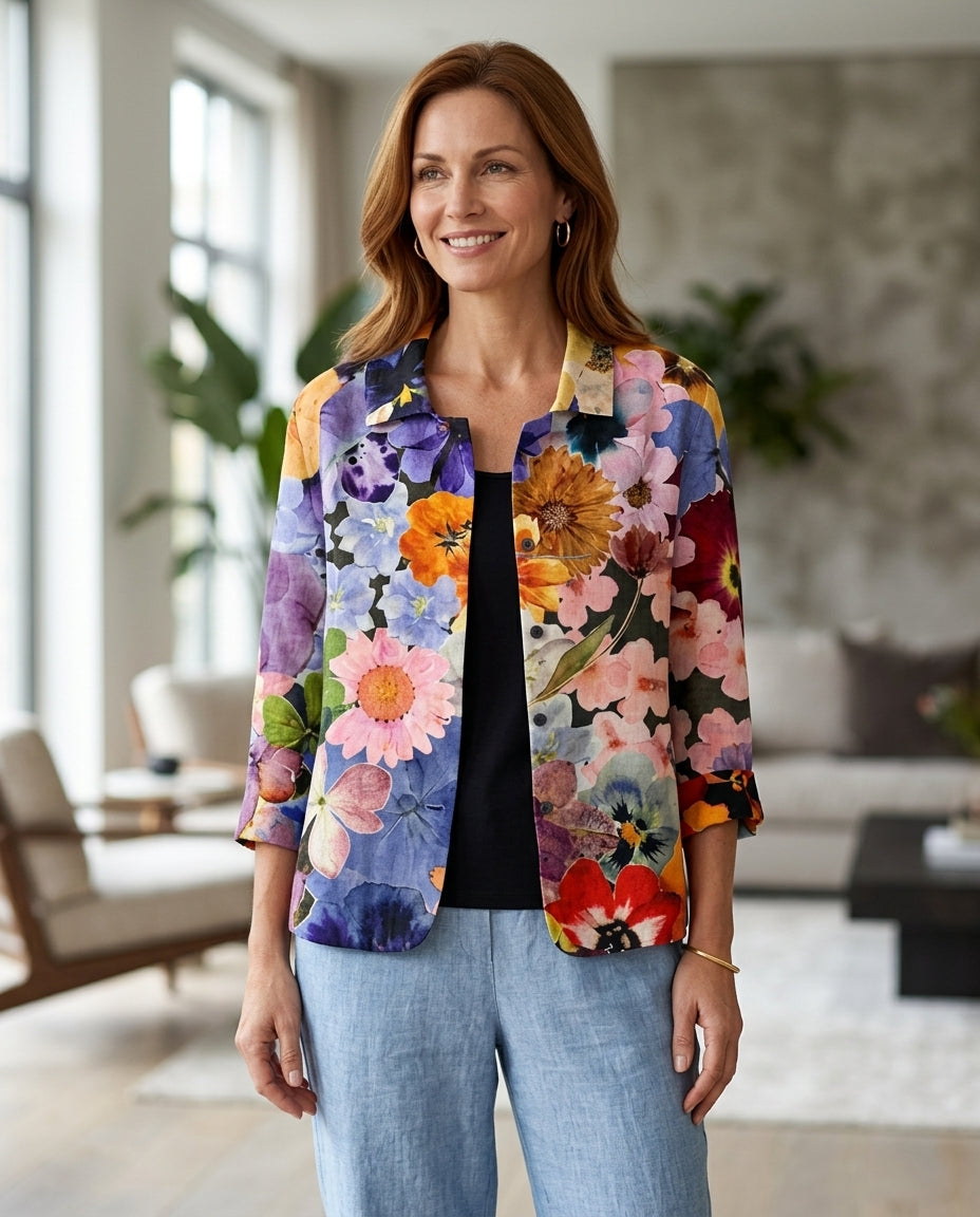 Persephone | Painted Poppy Blouse
