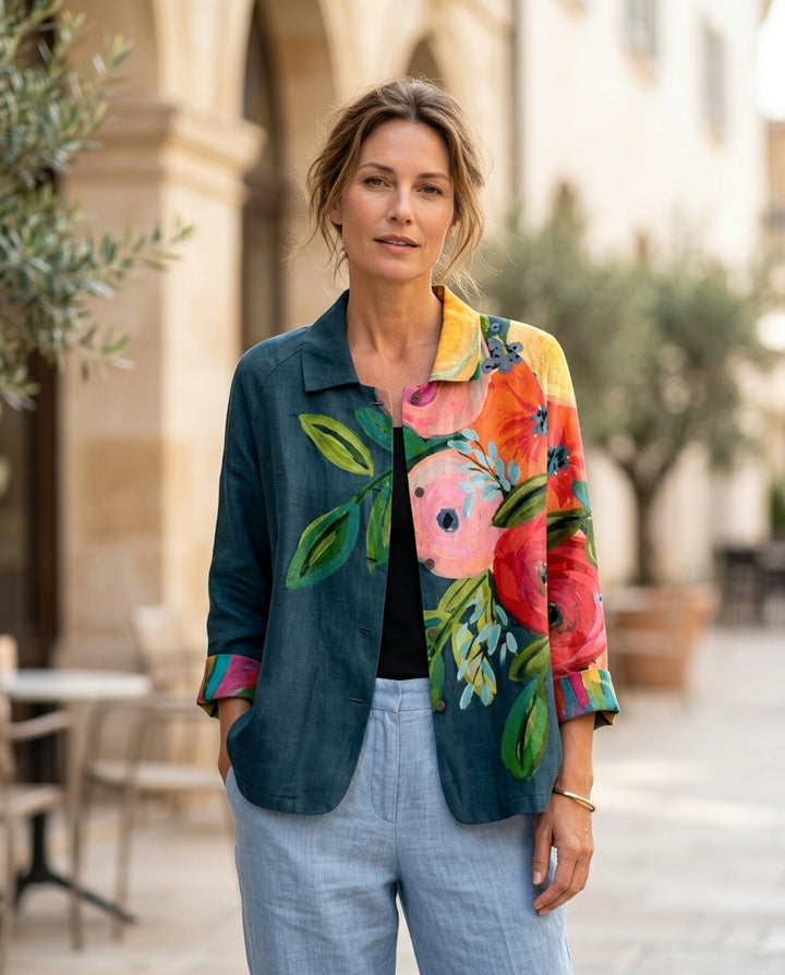 Persephone | Painted Poppy Blouse
