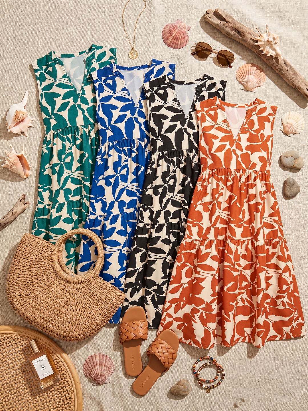 Beryl | Flowing Flattering Midi Dress