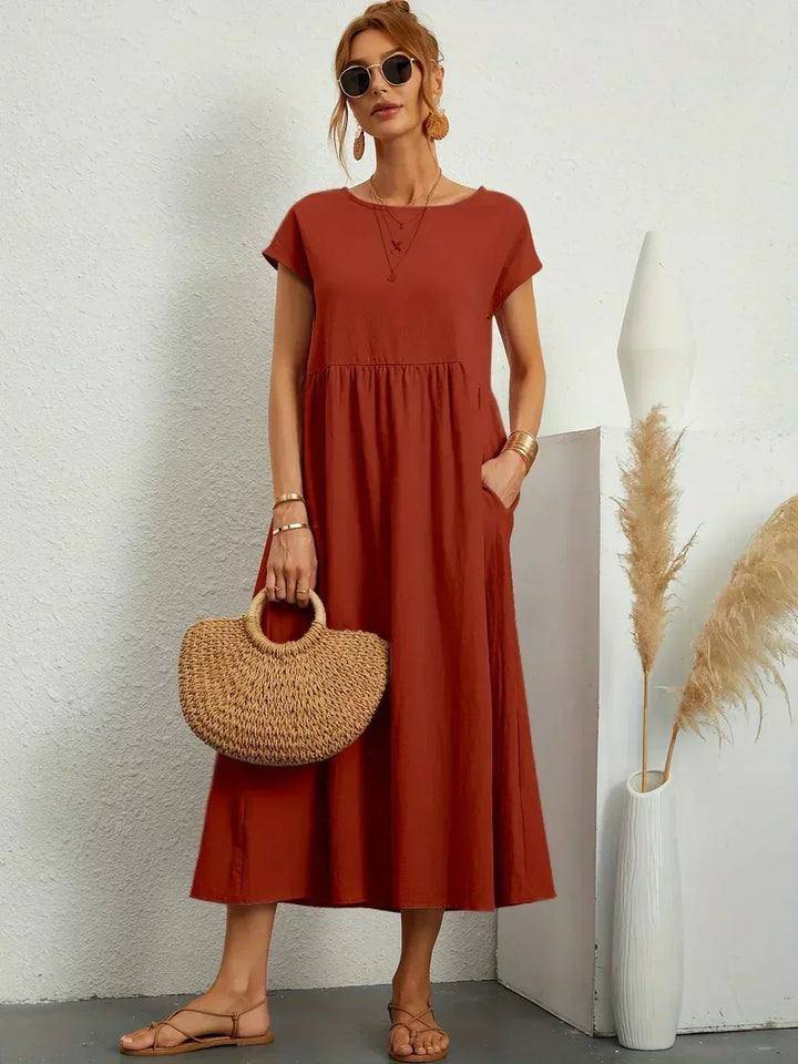 Diana | Fluid Midi Dress Timeless Elegance