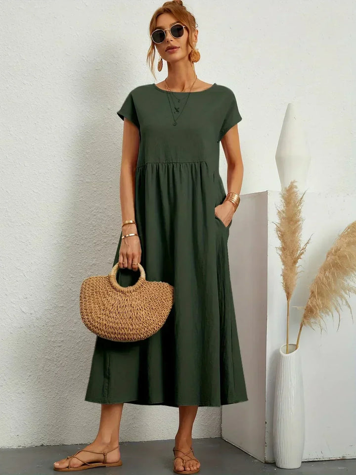Diana | Fluid Midi Dress Timeless Elegance