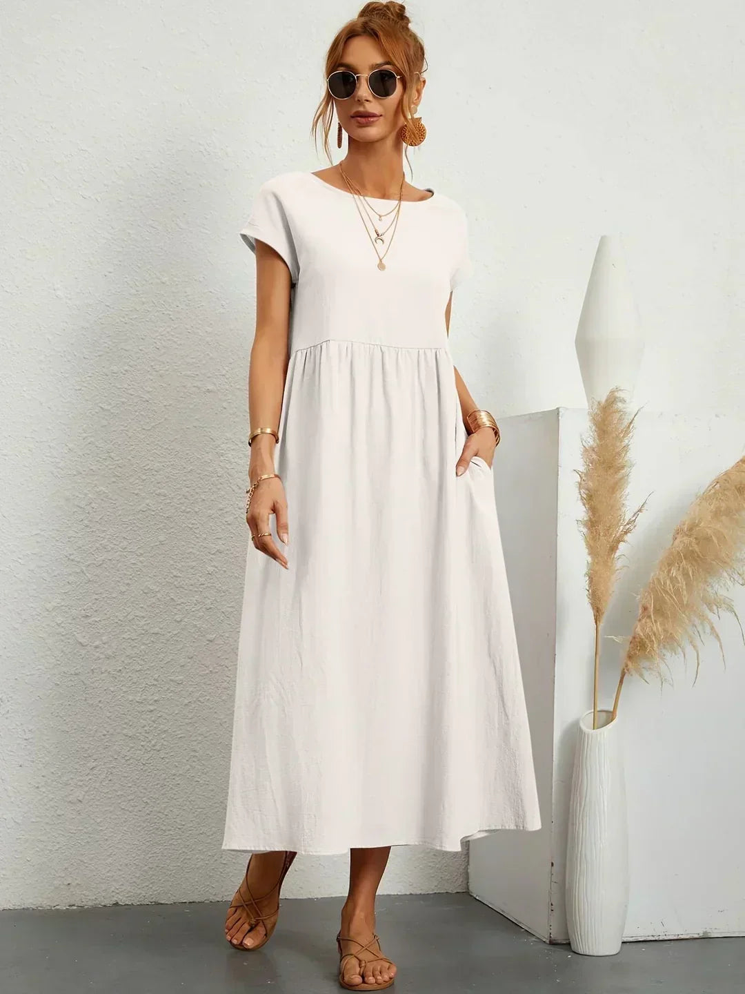 Diana | Fluid Midi Dress Timeless Elegance