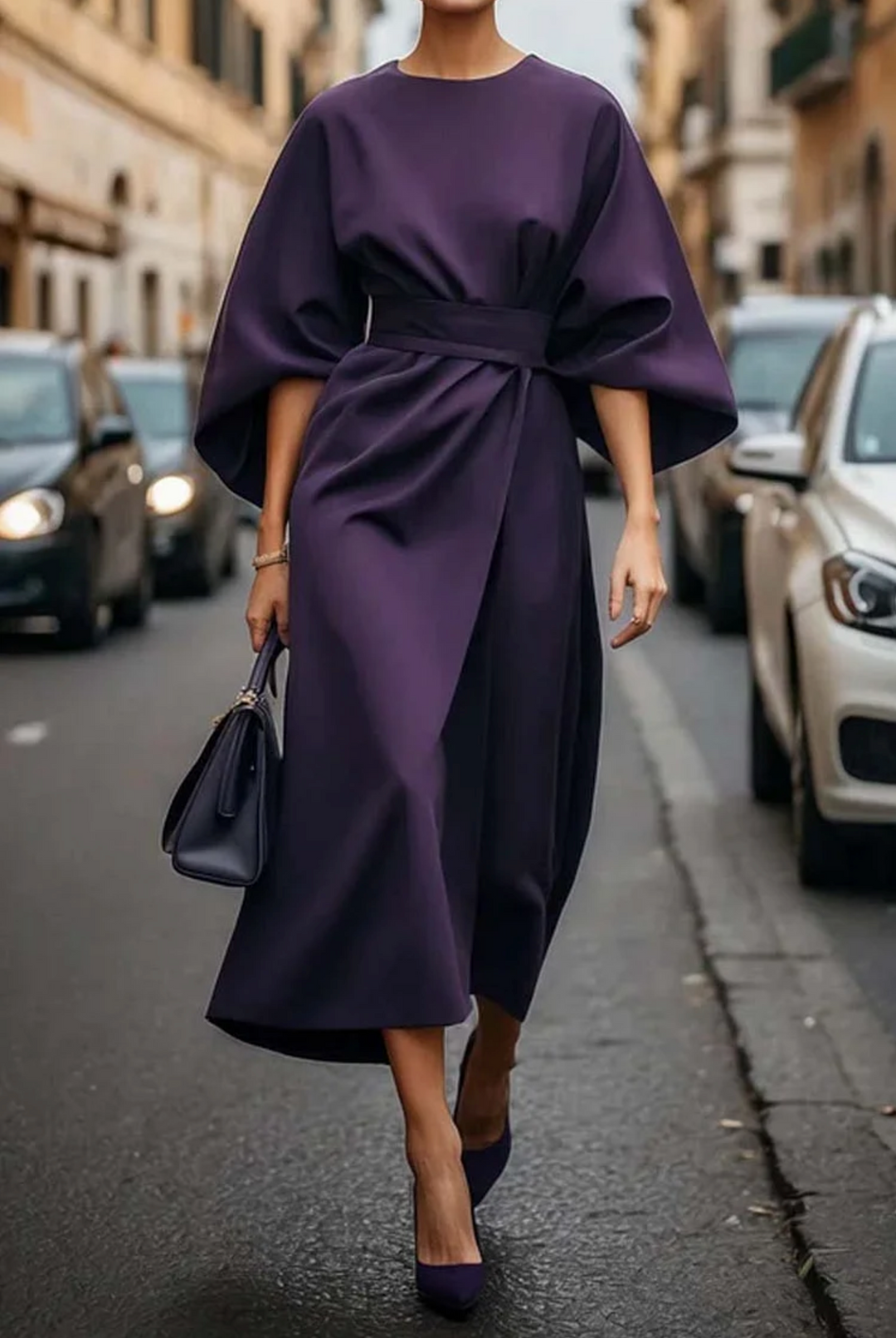 Eileen | Elegant Dress with Lantern Sleeves
