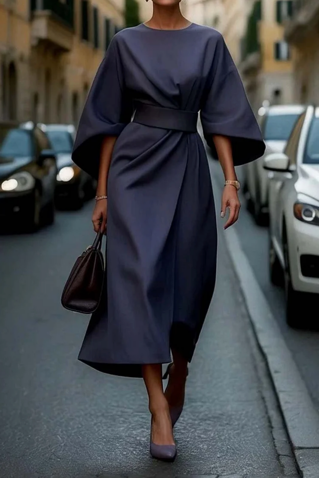 Eileen | Elegant Dress with Lantern Sleeves