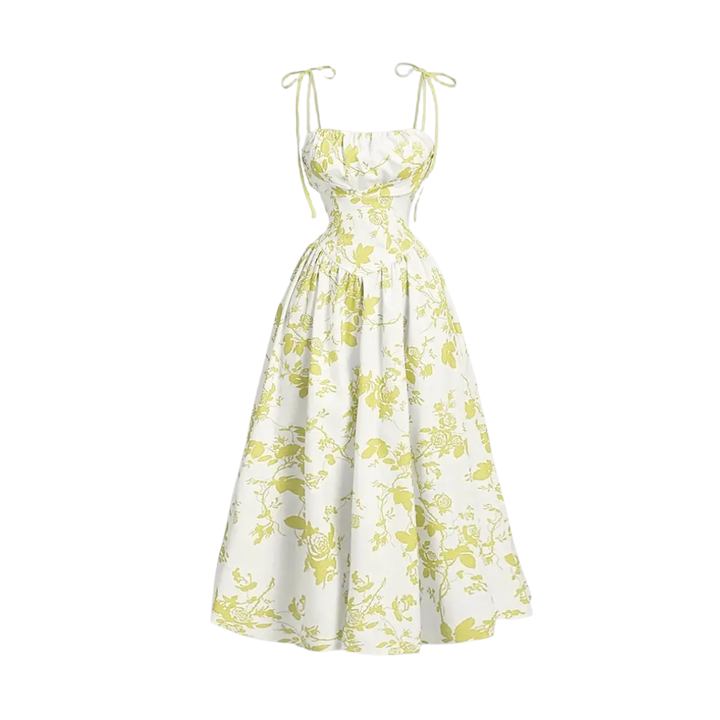 ROSALIE™ – French Floral Tie-Shoulder Cami Dress