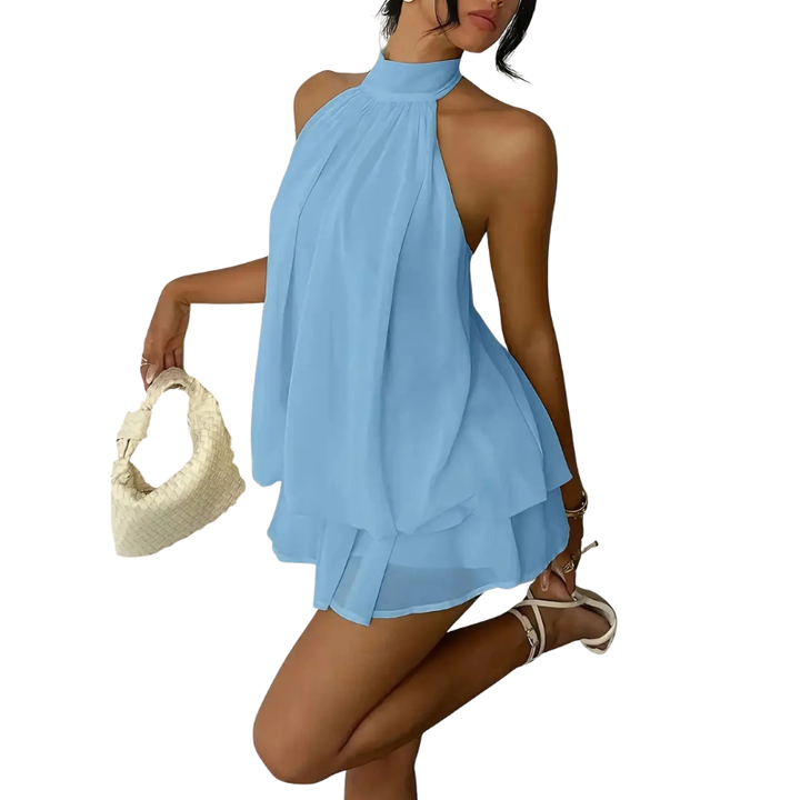 Gayle™ – Stylish Tie Back Mini Dress