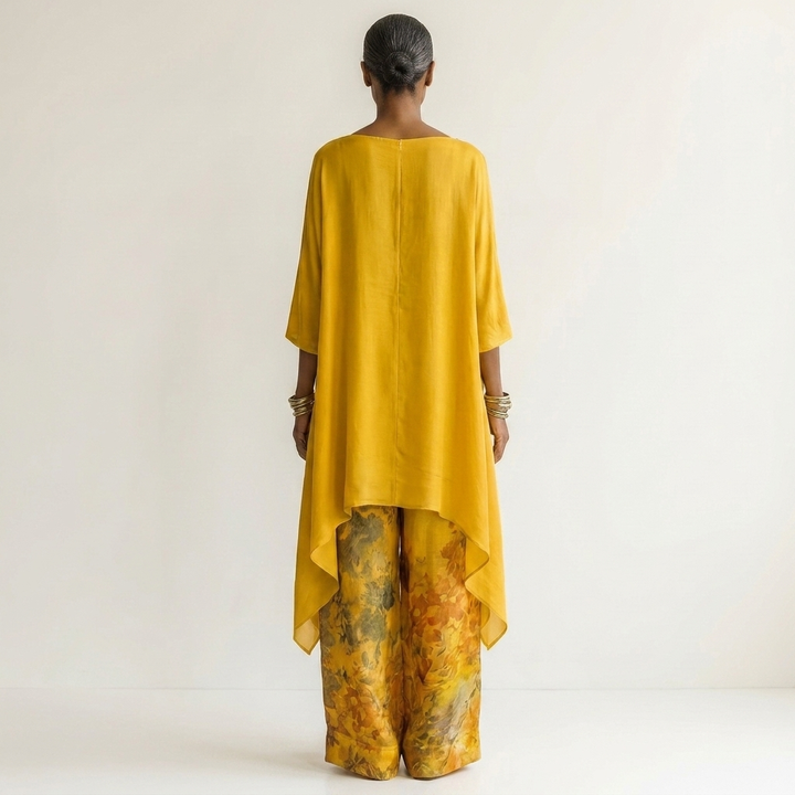 Brenda | Asymmetric Tunic and Wide Leg Trouser Two Piece Set