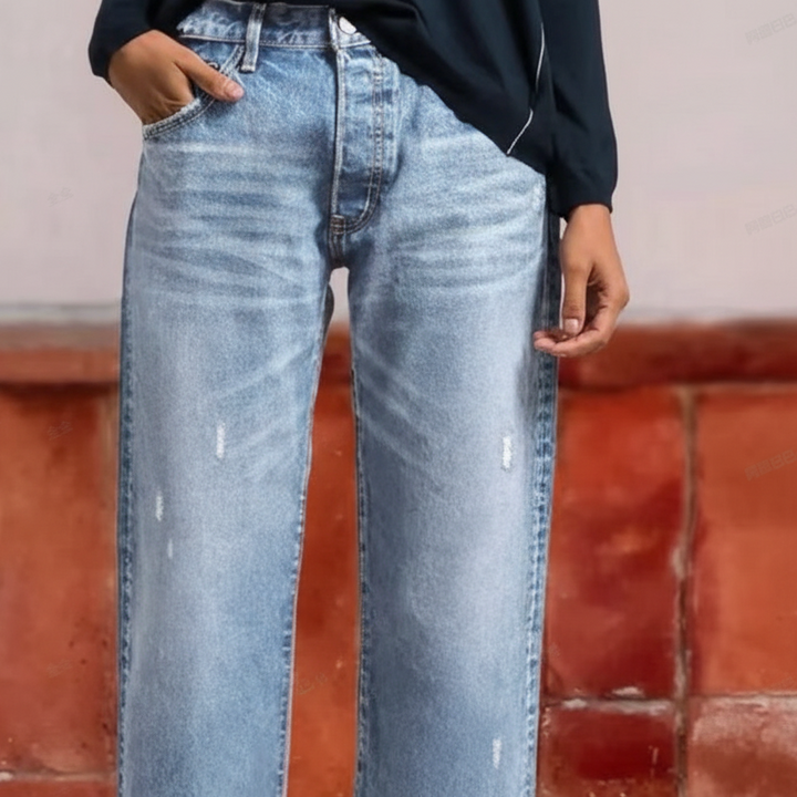 Pauline | Retro Cropped Straight Jeans